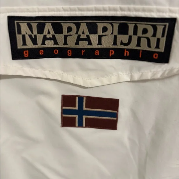 Napapijri Men's Cream Hooded Jacket - Picture 3 of 5
